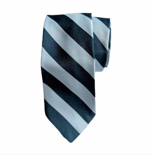 Royal Knight Vintage 80s Preppy Ivy League Regimental Stripe Ice Blue Tie